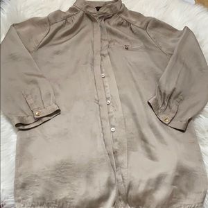Silk tan blouse